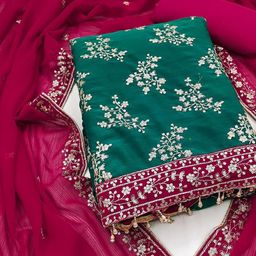 Maroosh Floral Embroidered Sequinned Zomata Silk Unstitched Dress Material-picture-30