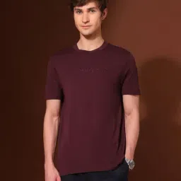 U.S. Polo Assn. Maroon Slim Fit Embroidered T-Shirt-image-92