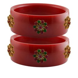 Vidhya Kangan Women Red Bangle-image-48