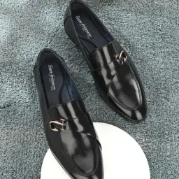 San Frissco Men's Black Formal Loafers-picture-14