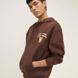 Nuon by Westside Brown Typographic Relaxed-Fit Sweatshirt-image-67