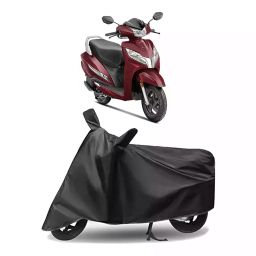 Auto Pearl Polyester Two Wheeler Cover for Honda Activa 125 (Grey)-image-59
