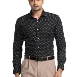 Park Avenue Black Slim Fit Printed Shirt-image-85