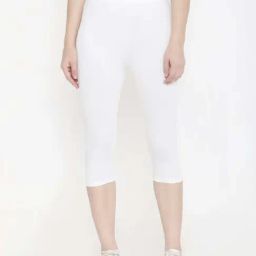 FEELINGS White Cotton Plain Capris-picture-23