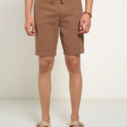 7 Alt By Pantaloons Brown Cotton Regular Fit Printed Shorts-picture-28