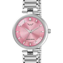 LOUIS DEVIN Women Brass Dial & Stainless Steel Bracelet Style Straps Analogue Watch LD-ZL152-PNK-image-13