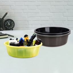 Kuber Industries Grey and Black 3 Pieces Desk Organisers-70