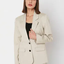 Vero Moda Beige Regular Fit Blazer-picture-44