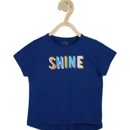 Peter England Kids Royal Blue Printed T Shirt-picture-41