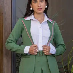 binfinite Green Basil Blossom Blazer-picture-49