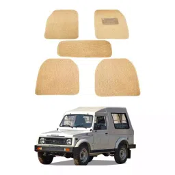 Auto Pearl MA3O157 PVC and Plastic Standard Mat for Maruti Suzuki Gypsy 2005-2015 (Beige)-image-98