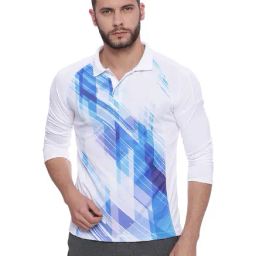 Campus Sutra White Shirt Collar Polyester T-Shirt-image-48