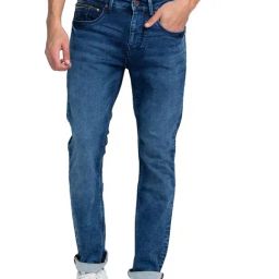 Being Human Blue Slim Straight Jeans-image-8