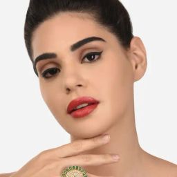 Zaveri Pearls Green Stones & Pearls Studded Ethnic Flower Shape Finger Ring-ZPFK12229-image-73