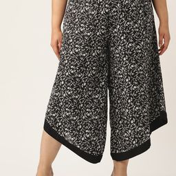 theRebelinme Women Plus Size Printed Relaxed High-Rise Easy Wash Trousers-9