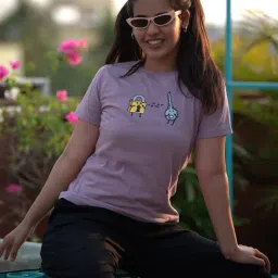TeenTrums Girls Lilac Printed T-Shirt-picture-43