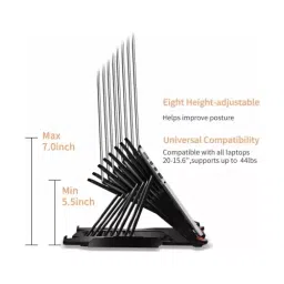 VeeDee 10-17 inch Multi-Angle Adjustable & Foldable Laptop Stand (Without Rotation) image 5