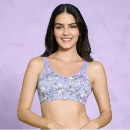 Nykd by Nykaa Delicate Floral Printed Encircled Bra Light Blue-NYB275-picture-24