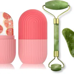 Ice Roller and Face Stone Roller Massager with Gua Sha Stone Set Facial Roller-image-36
