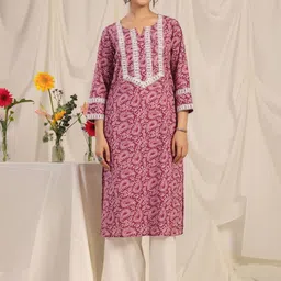 anayna Women Floral Printed Thread Work Kurta-picture-33