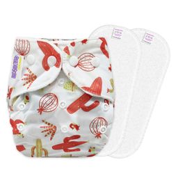 Bembika B Plus Printed Cloth Diapers With 2 Inserts  - Multicolor-23