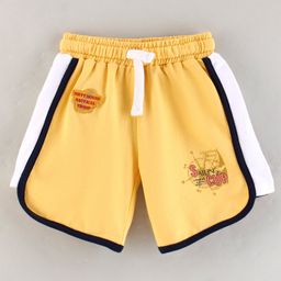 ToffyHouse Cotton Knit Mid Thigh Length Shorts Sail Ship Print  - Golden-image-50