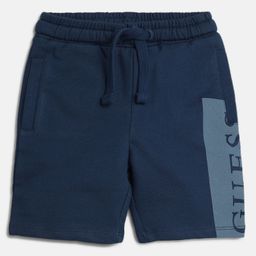 Guess Brand Name Placement Printed Solid Elasticated Pull On Short - Blue-image-51