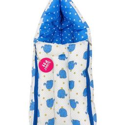 Fareto 3 In 1 Cotton Baby Bed Sleeping Bag & Carry Nest Elephant Print - Blue-picture-5