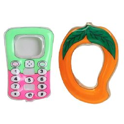 Vworld Baby Teether Toy BPA-Free Multiple Teething Surfaces for Kids of 3 Months & Above Infant Toys Phone and Mango Teether (Pack of 2) (multicolour)-4