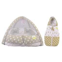 Kwitchy Baby Bedding Combo Luxury Mattress with Net & Sleeping Bag Cum Wrap Swaddle  -Green-15