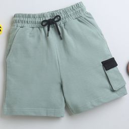 BUMZEE Cotton Solid Shorts - Olive Green-image-4