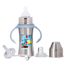 Adore Trion 3 in 1 Stainless Steel Sipper with Twin Handle 250ml- Matte Blue Transport-picture-11