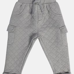 MINI KLUB Cotton Self Designed Pocket Detailed Pant - Grey-image-45