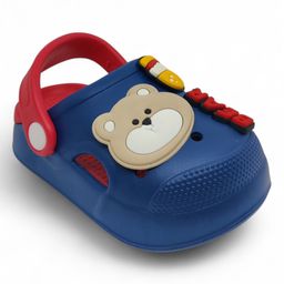 lil Lollipop Bear Applique Anti Slip Perforated Slingback Clogs - Navy Blue-picture-25