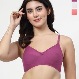 LILY Women Pack Of 3 Non Padded Bra-11