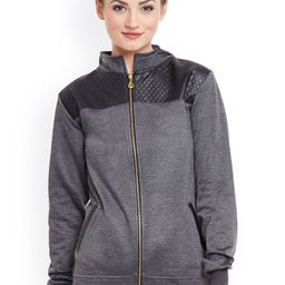 Belle Fille Women Grey Solid Jacket-image-58