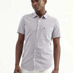 united colors of benetton Cotton Striped Spread Collar Mens Shirts-picture-29