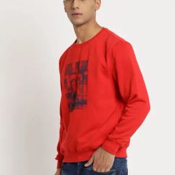 Turtle Red Regular Fit Printed Sweatshirt image 3
