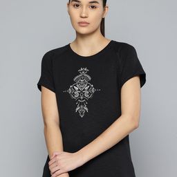 KIMJALY By Decathlon Tribal Printed Yoga T-shirt-image-46
