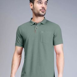 Triptee Men Solid Polo Collar Pure Cotton T-shirt-image-17