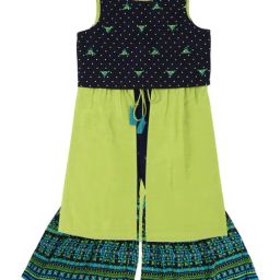 Akkriti by Pantaloons Kids Lime Green Embroidered Kurta-image-58