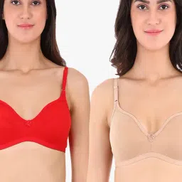 Clovia Multicolor Non Wired Non Padded T-Shirt Bra (Pack Of 2)-19