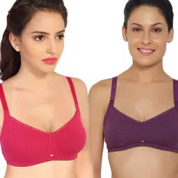 Soie Multicolor Non Wired Non Padded Balconette Bra (Pack Of 2)-image-35