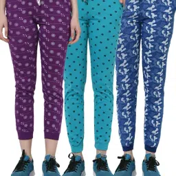 Vimal Jonney Multicolor Cotton Trackpants Pack of - 3-98