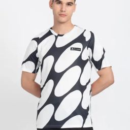 adidas X MARIMEKKO White Slim Fit Sports T-Shirt-image-98