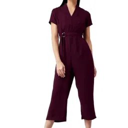 DOLCE CRUDO Burgundy Jumpsuit-picture-14