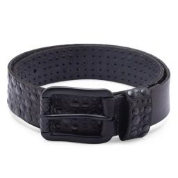 Being Human Black Leather Wide Belt for Men-image-6