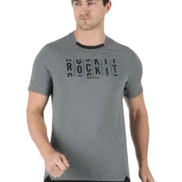 Rock.it Grey Printed Slim Fit T-Shirt-image-13