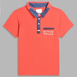 Blue Giraffe Boys Red Solid Polo T-Shirt-picture-31