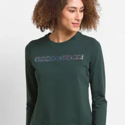 Spykar Green Printed Sweatshirt-14